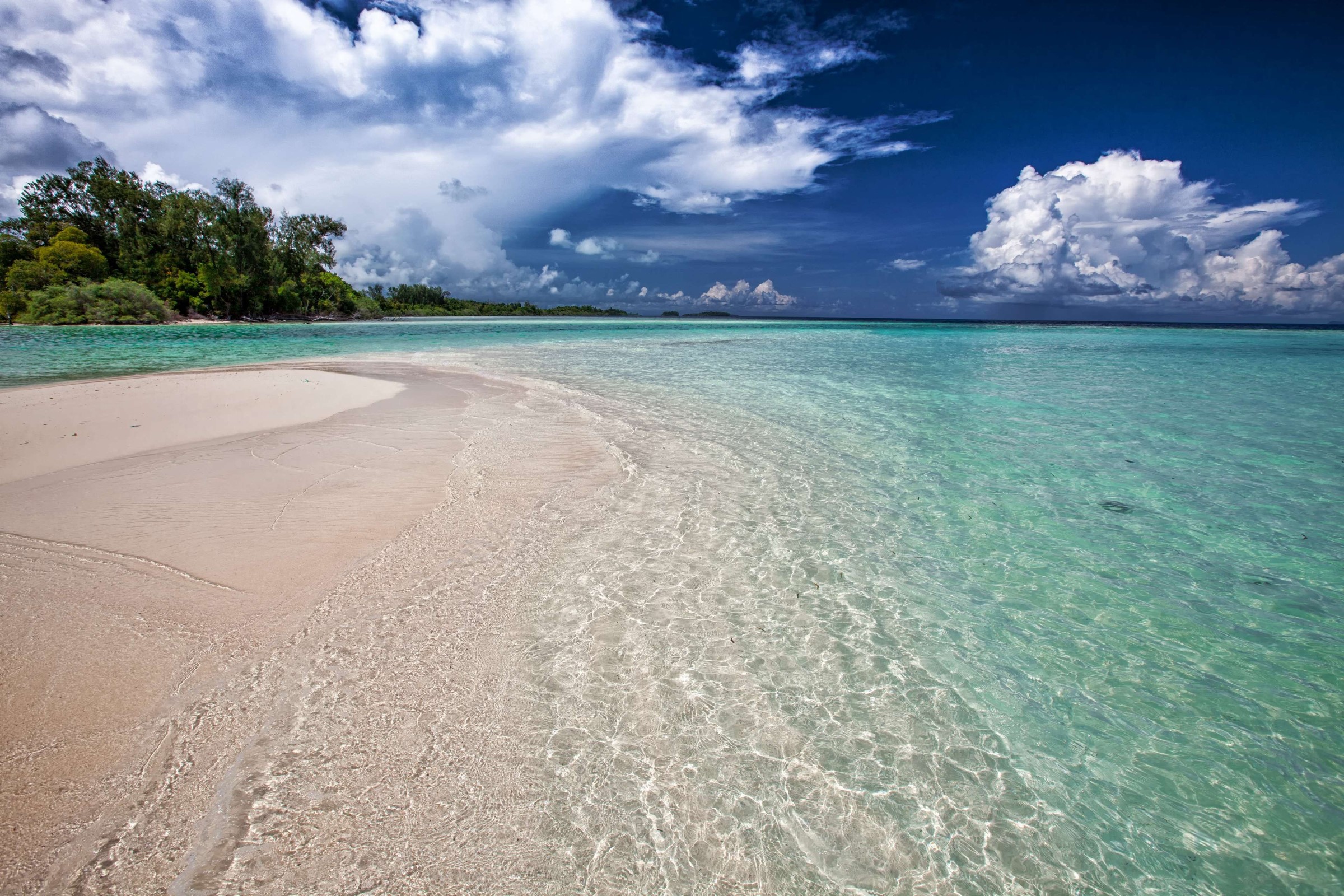 White tropical sandy beach