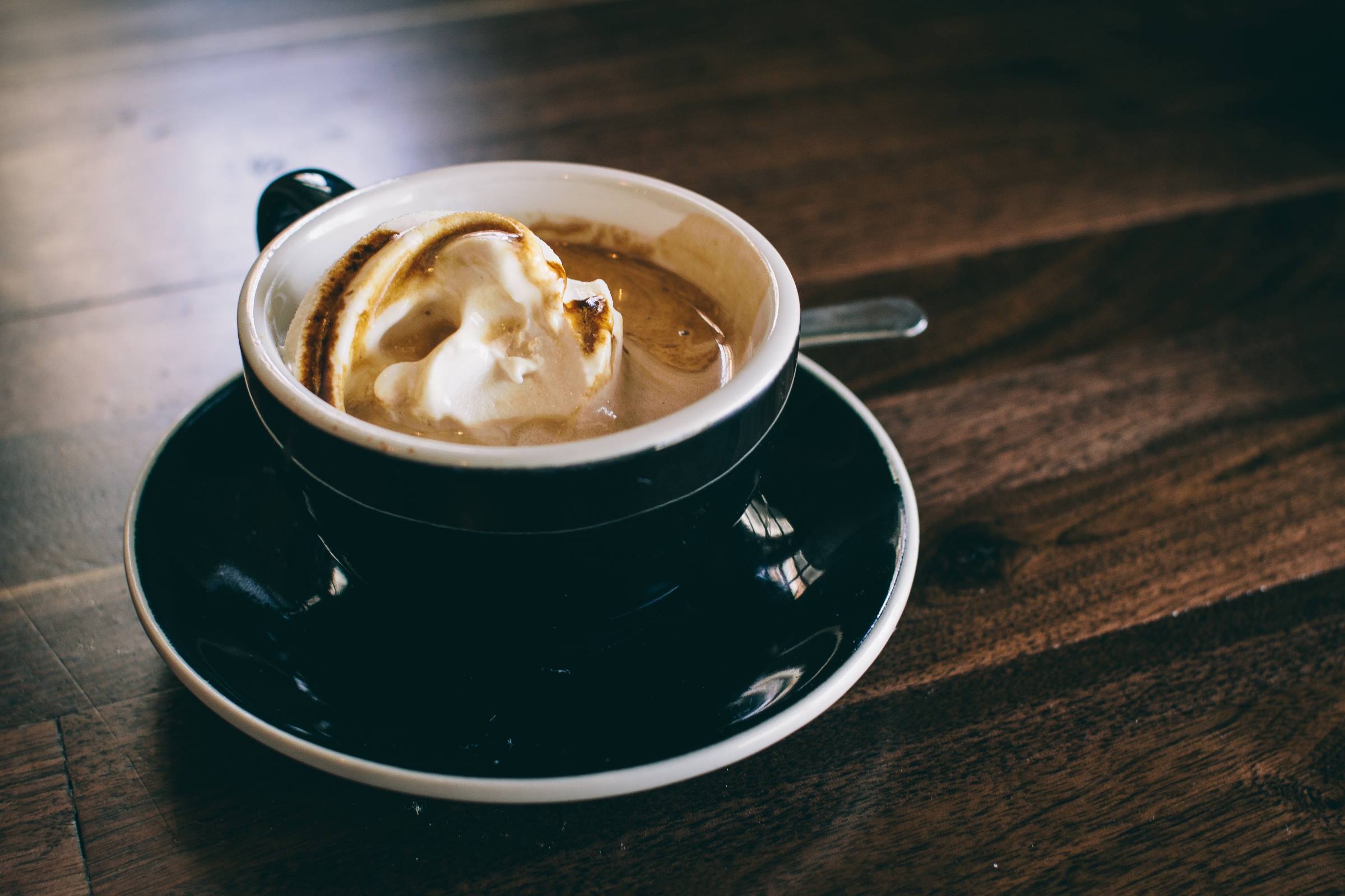 Cream latte coffee