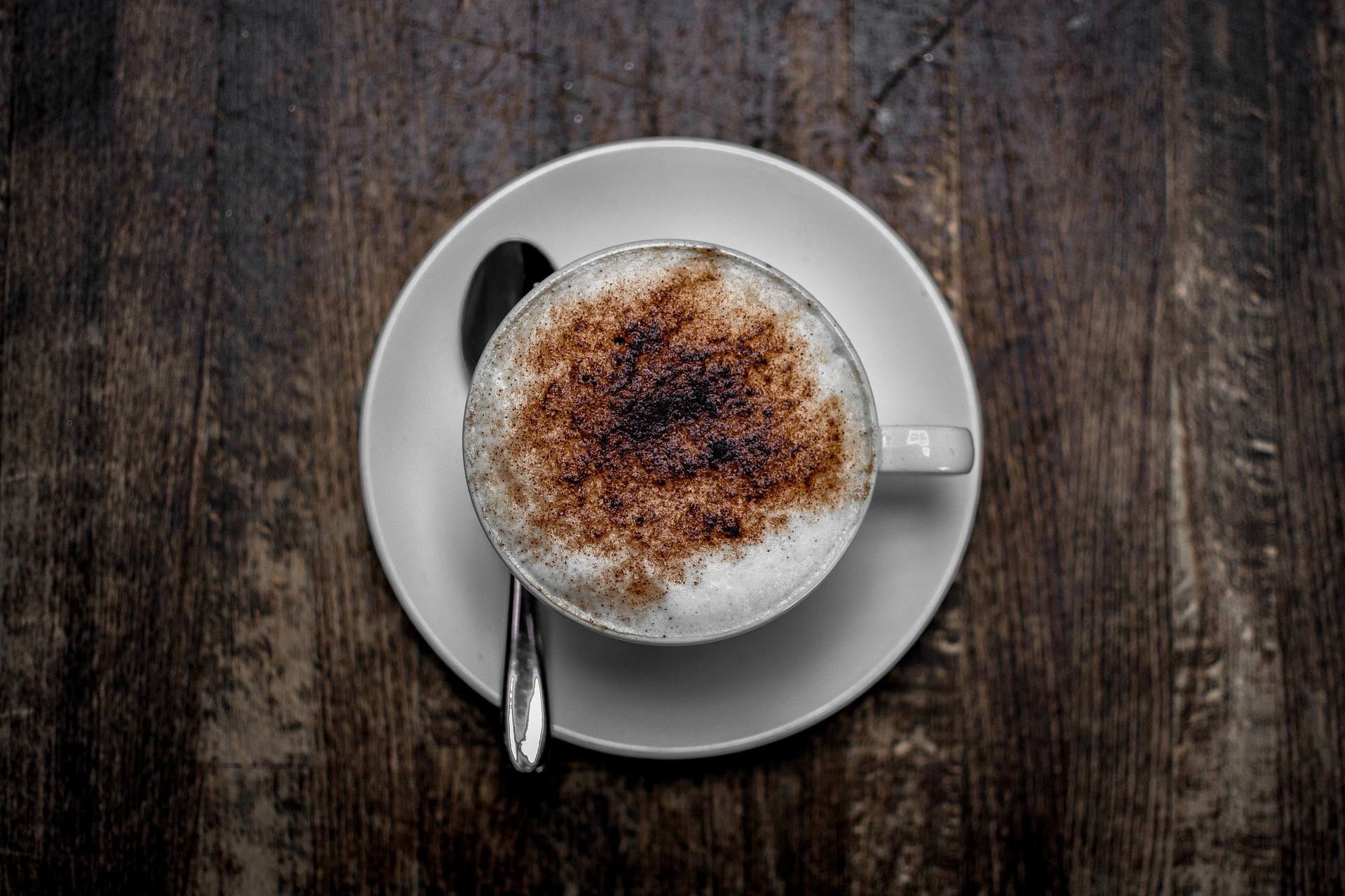 Cup of cappuccino coffee