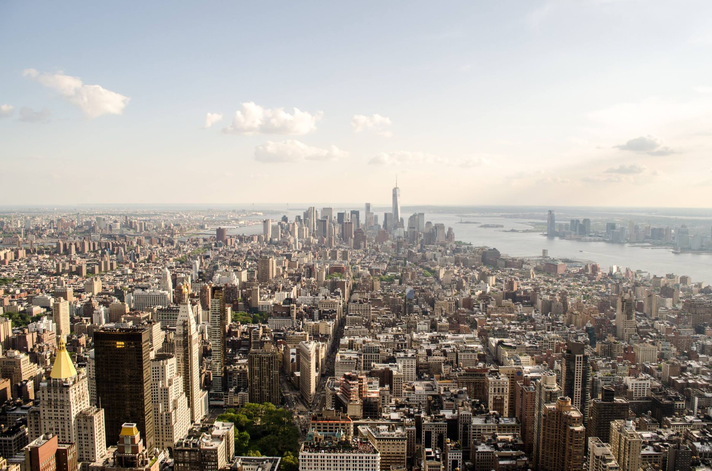 new york city aerial cityscape