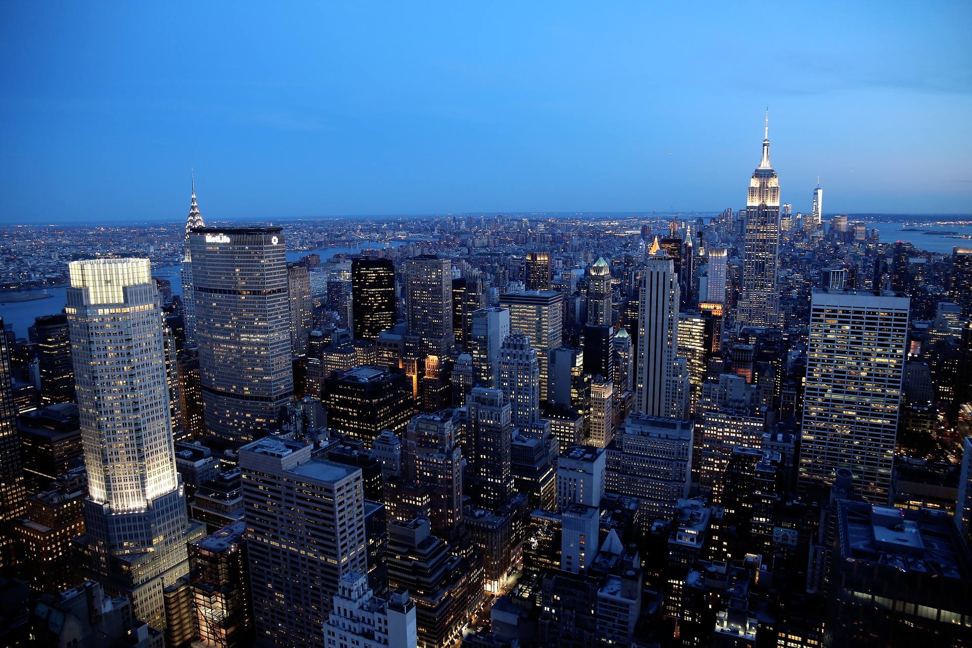 new york city night cityscape