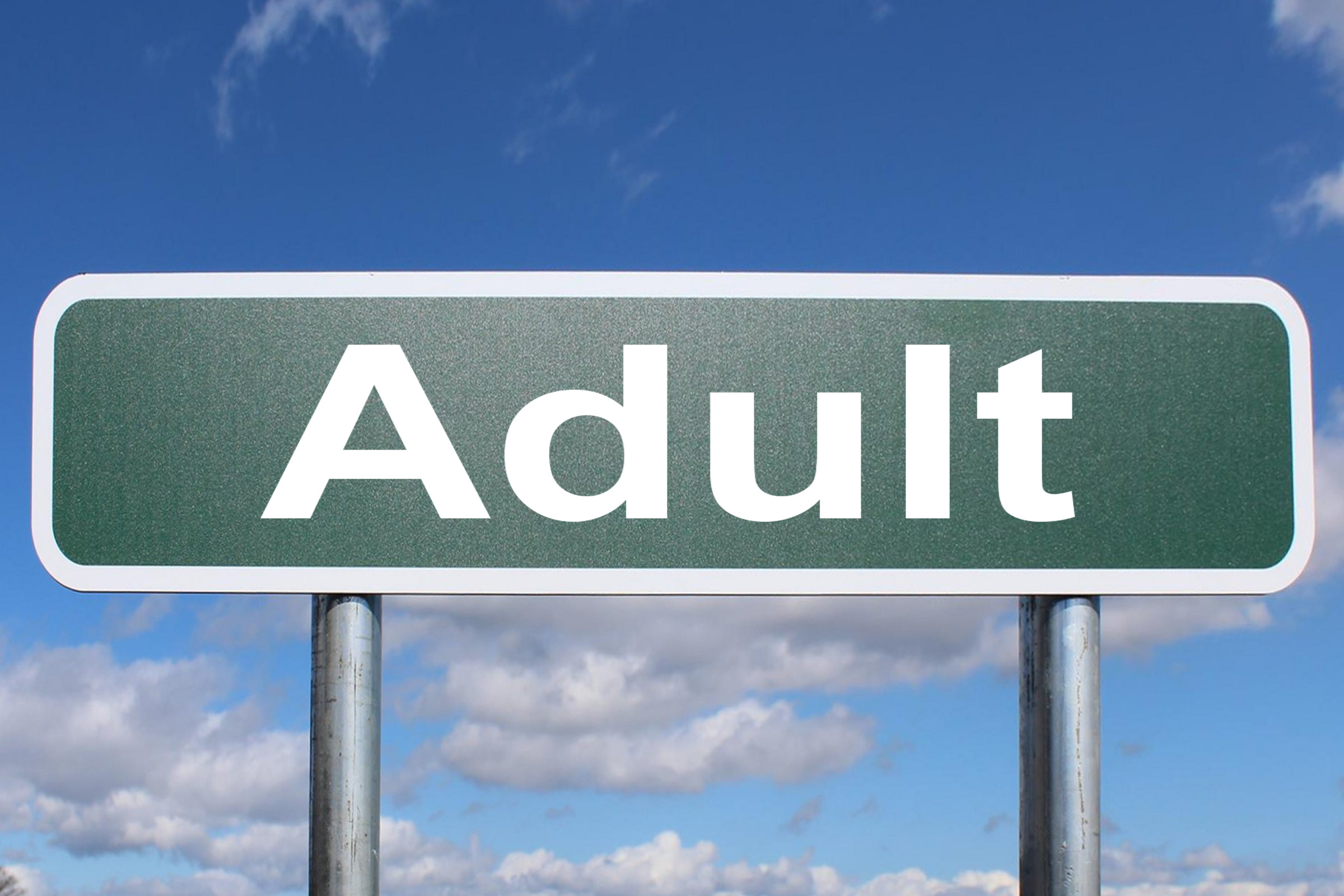 Adult Free Of Charge Creative Commons Highway Sign Image