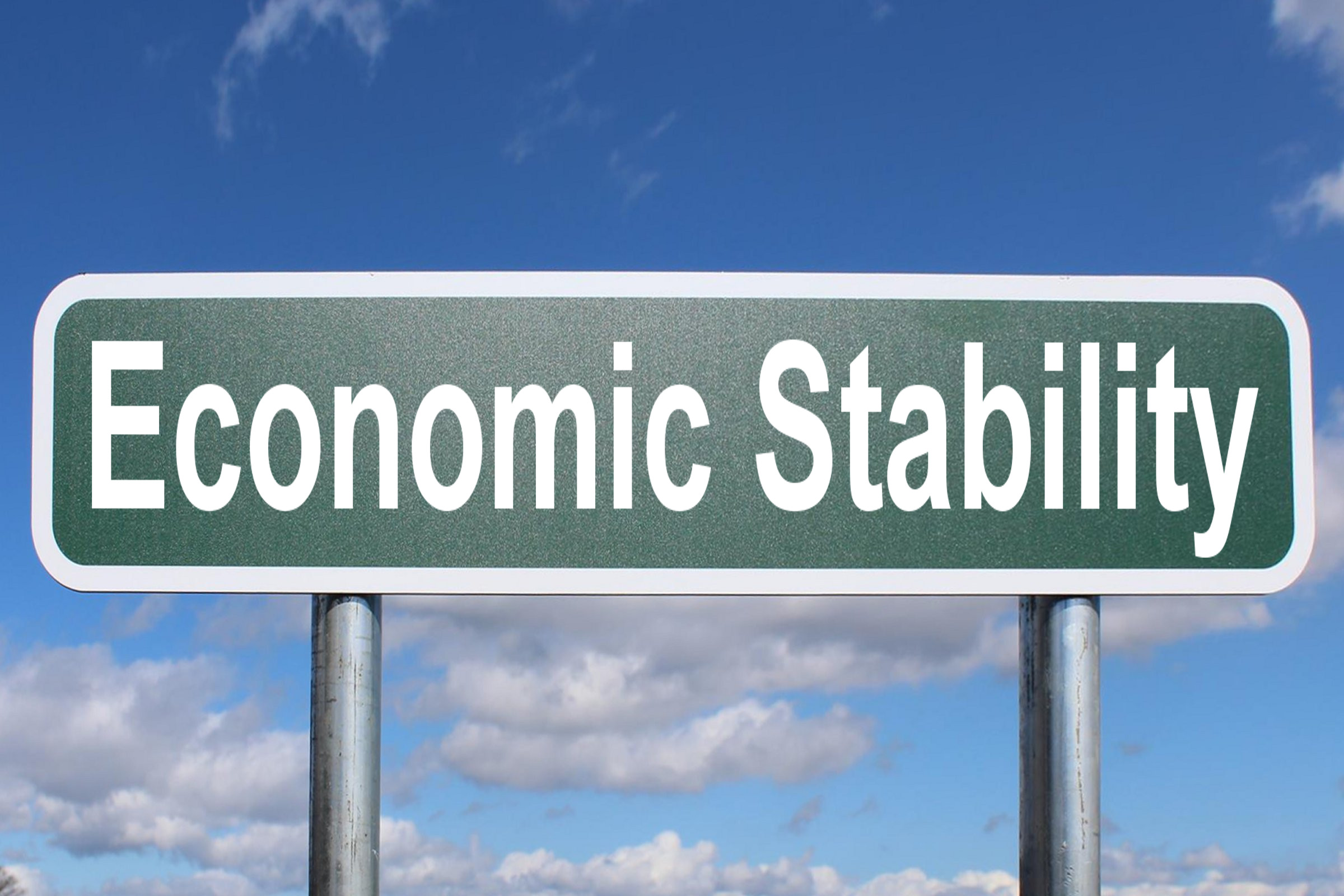 Economic Stability Free Of Charge Creative Commons Highway Sign Image