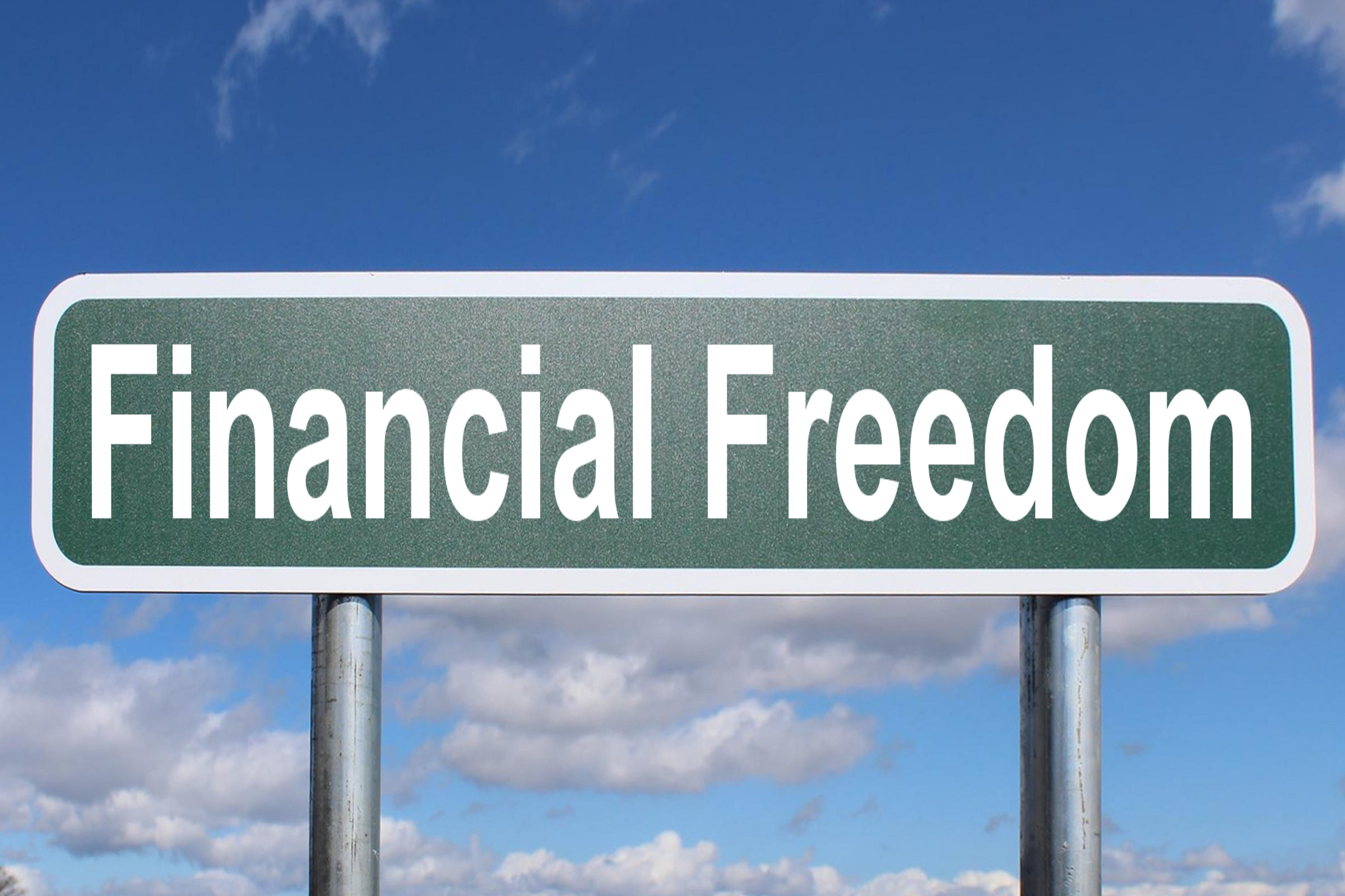 Financial Freedom - Free of Charge Creative Commons Highway sign image