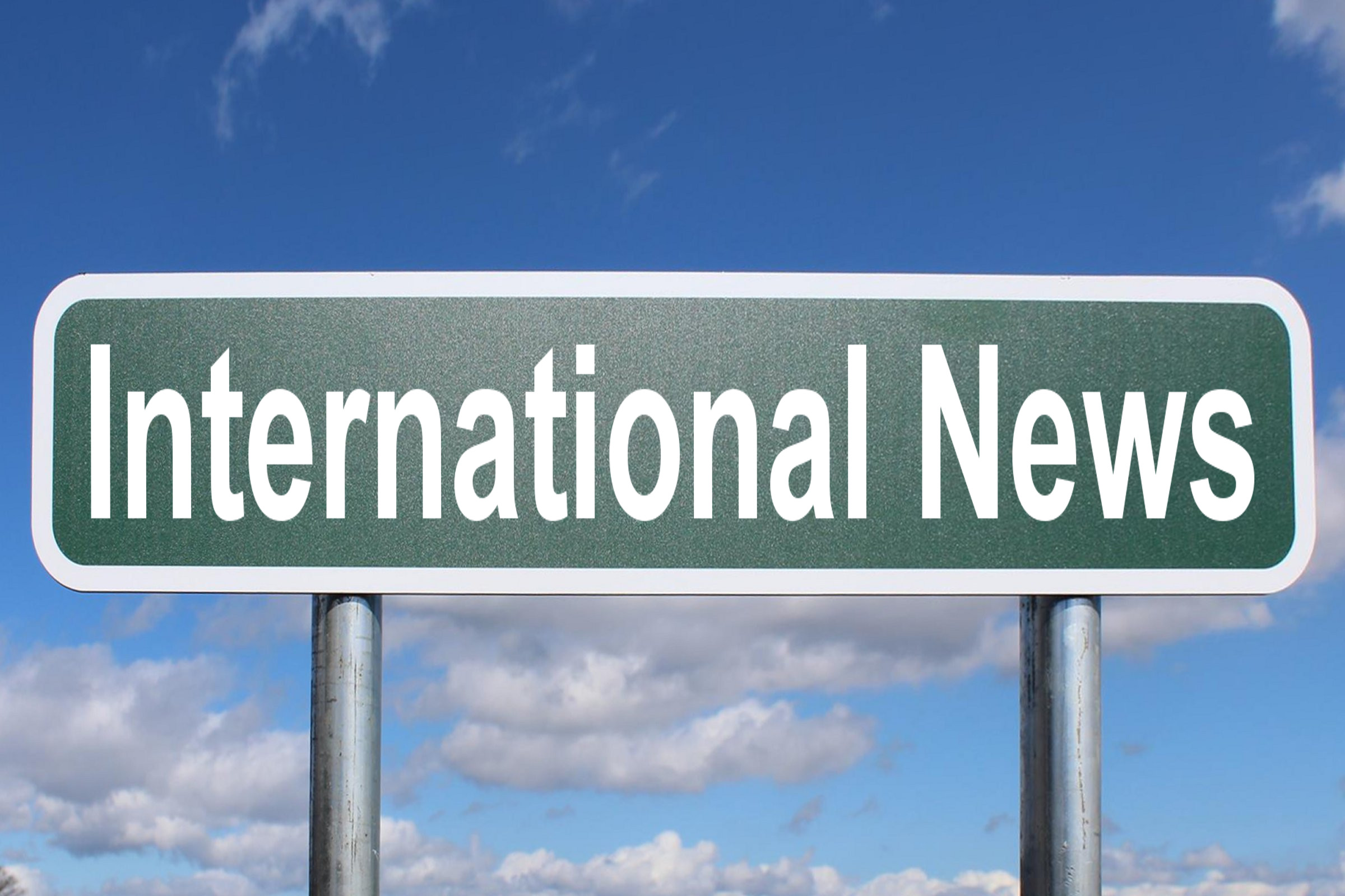 International News Free of Charge Creative Commons Highway sign image