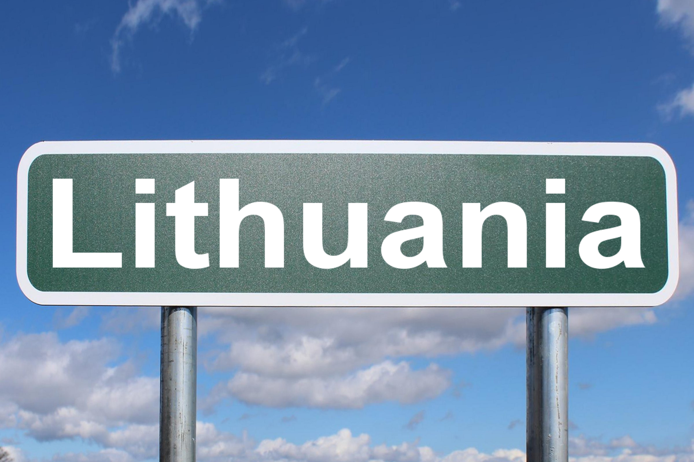 Lithuania Free of Charge Creative Commons Highway sign image