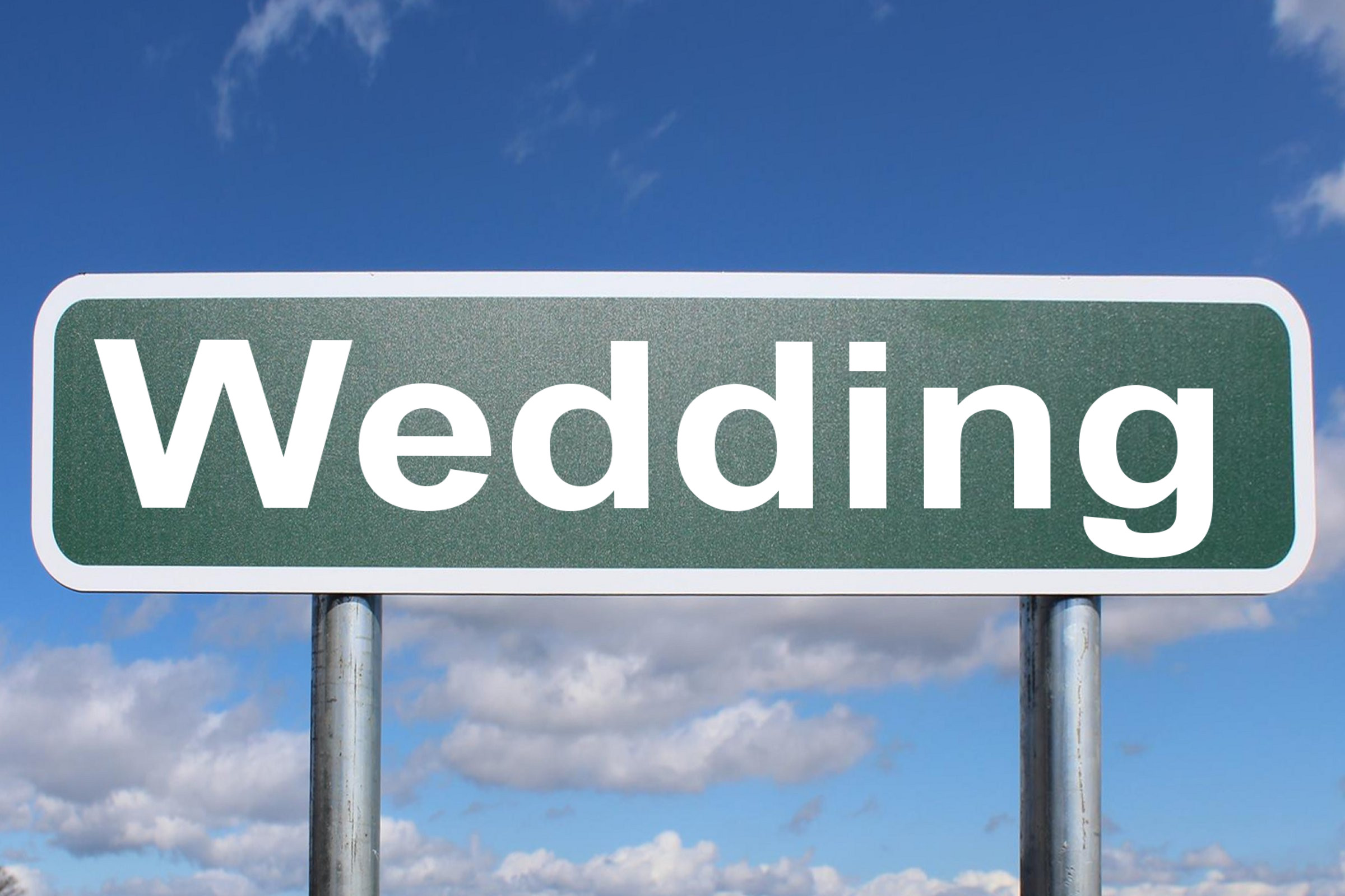 Wedding Free Of Charge Creative Commons Highway Sign Image