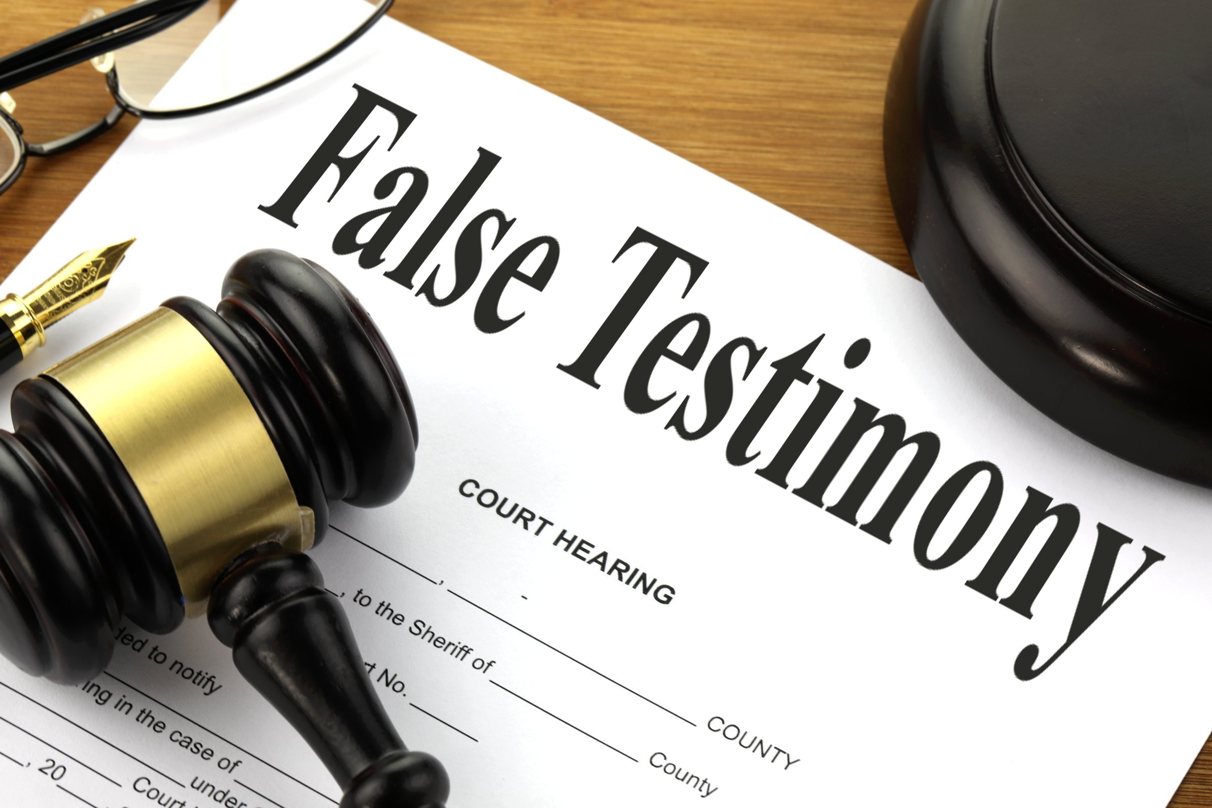 false testimony