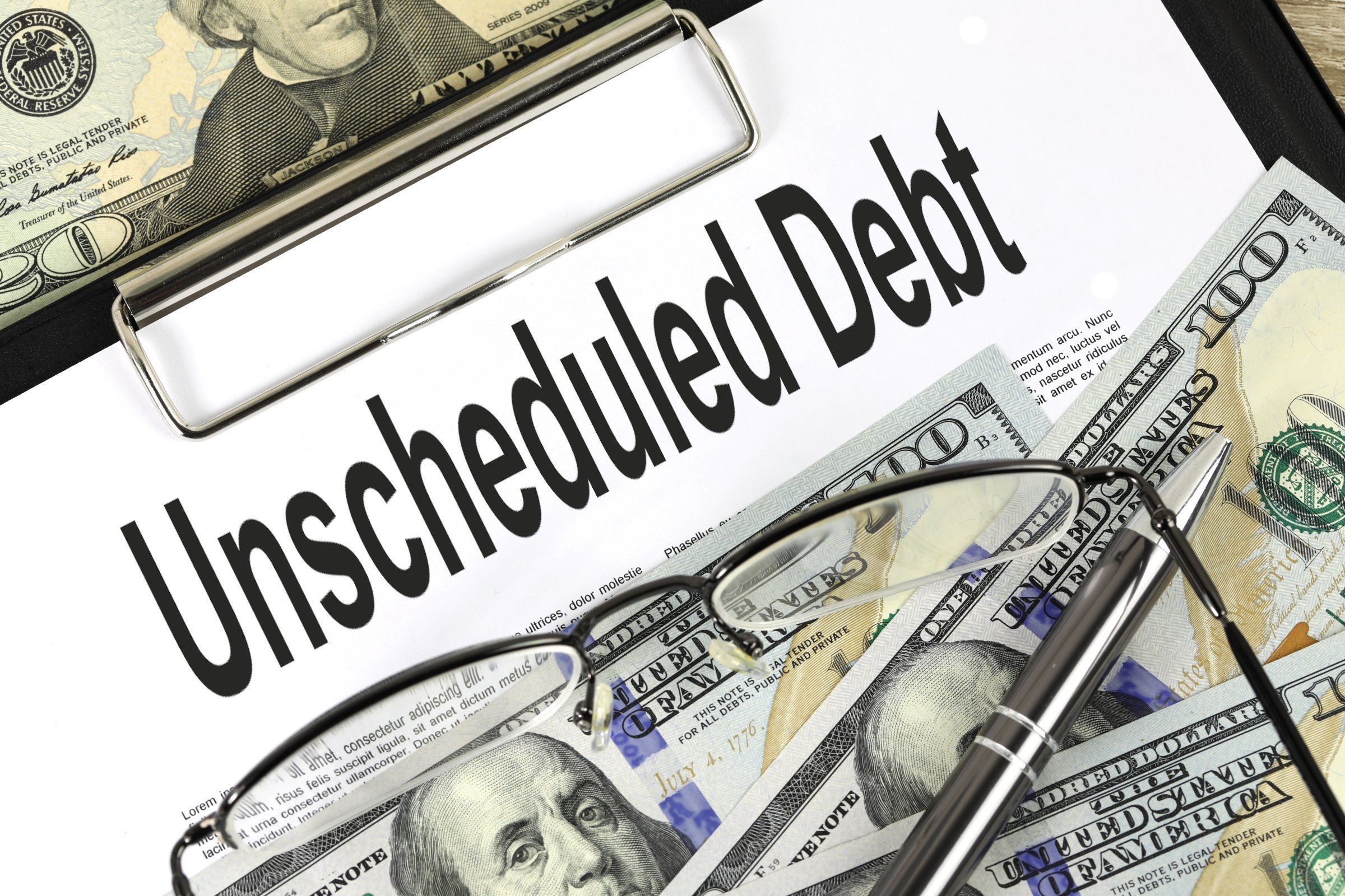 unscheduled debt