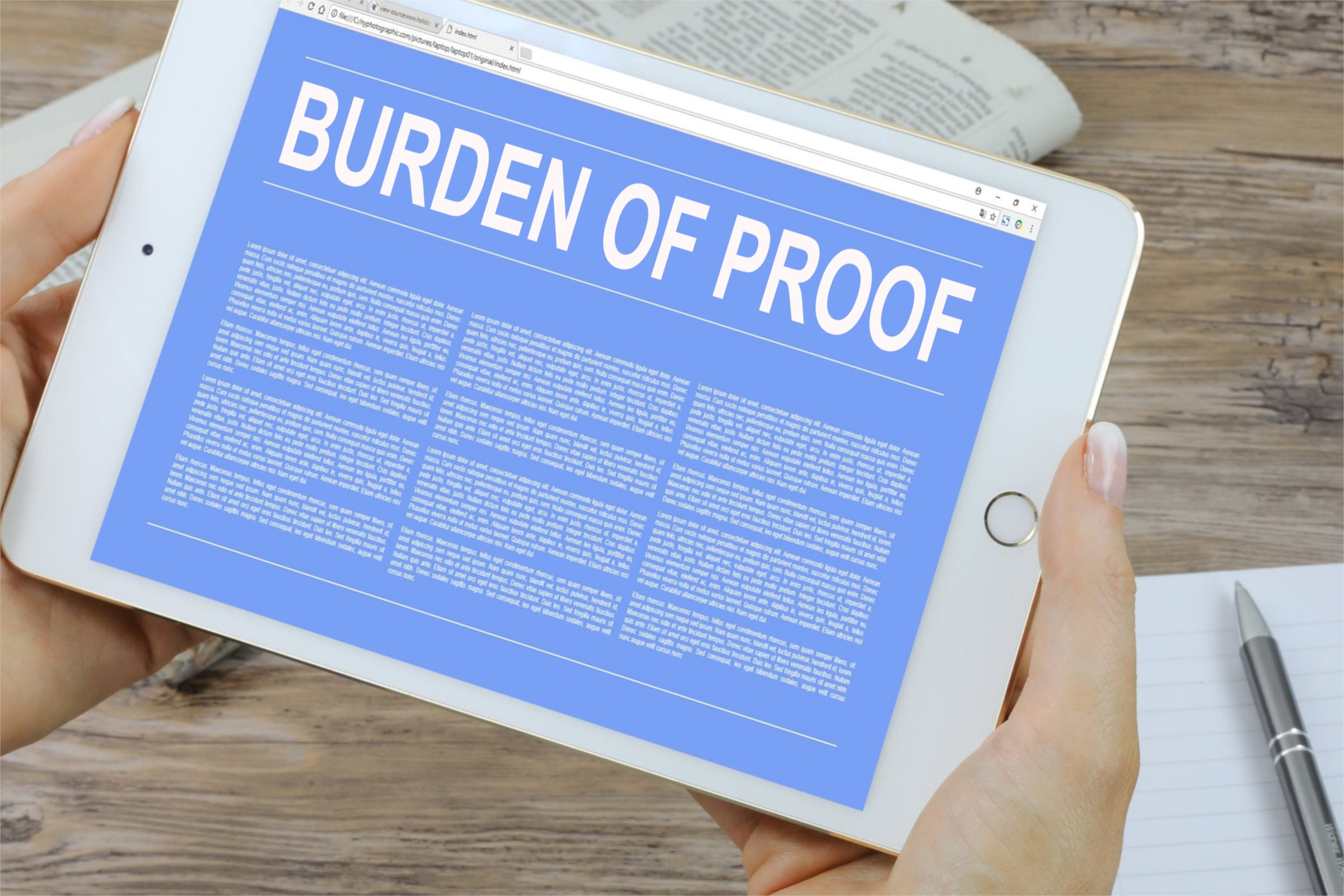 burden of proof