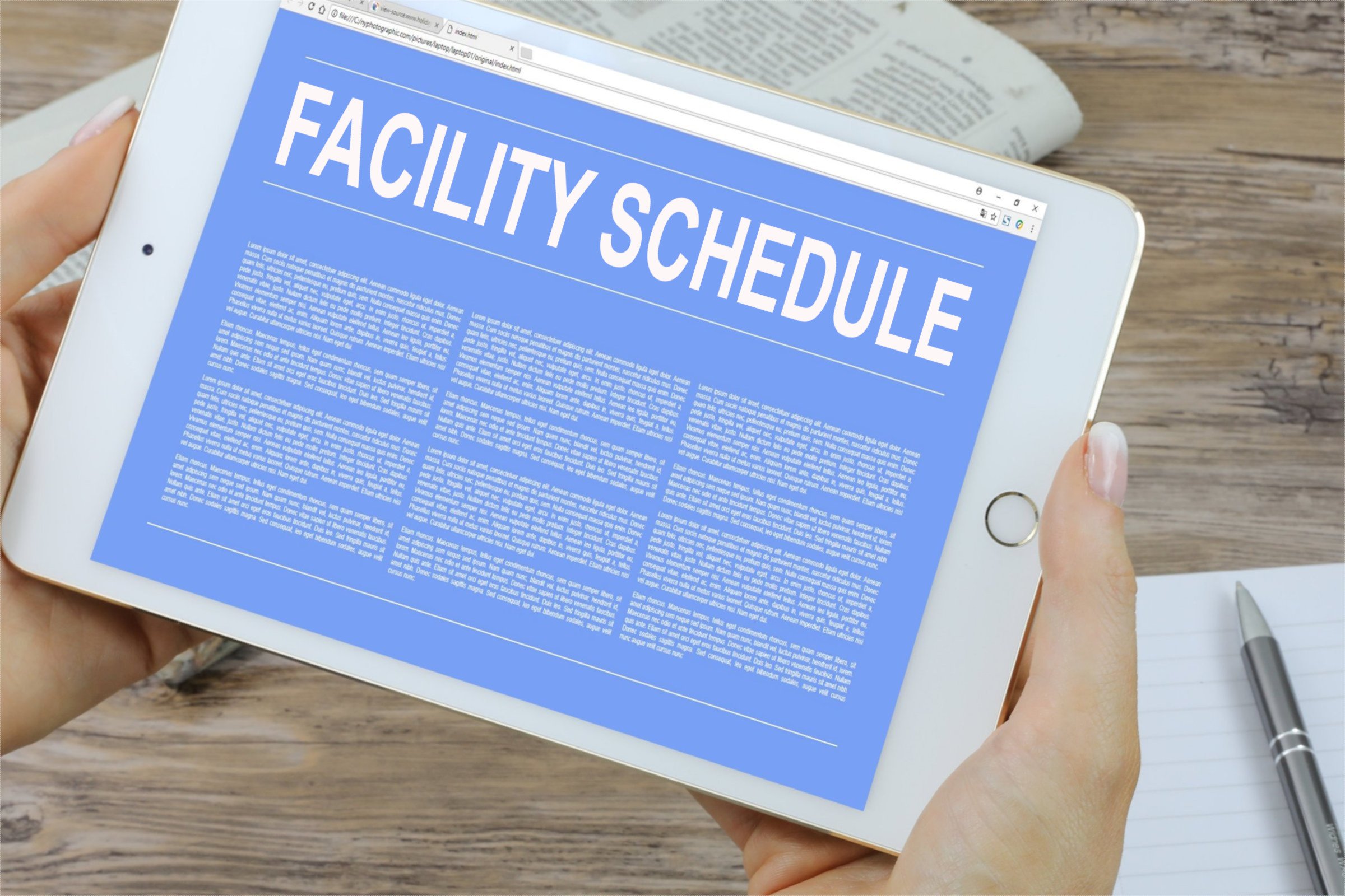 facility schedule