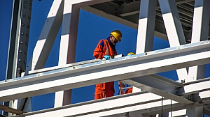 construction worker steelwork building site