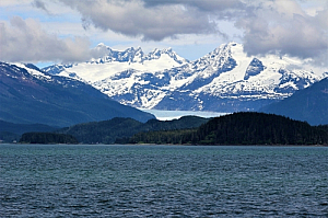 Snow capped mountains in Alaska