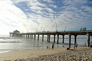 los angeles california santa monica pier beach