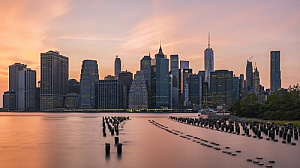new york city skyline waterfront