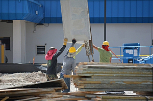 Workers builders construction industrial