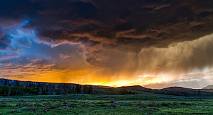 yellowstone national park storm landscape mountains