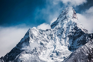 winter mountain ama dablam himalayas nepal